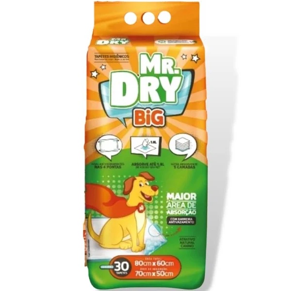 Tapete Higiênico Mr Dry Big 80x60 30 unidades