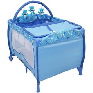 Berço Cercado Plus Bebê Azul Oceano Baby Style