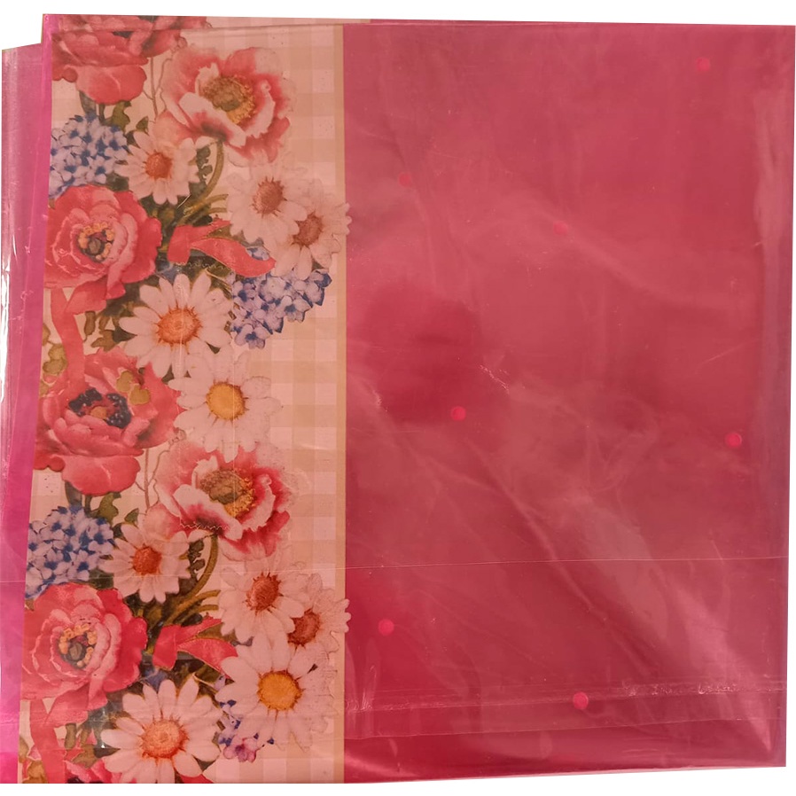 Saco Express 37,5x37,5cm para Ovos de 250g a 350g - Floral Rosa - 5 unidades - Cromus - Rizzo Distribuidora