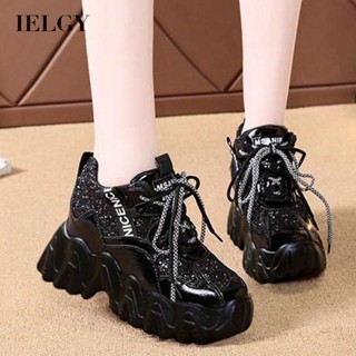 IELGY Tênis Feminino De Sola Grossa Com Tudo Para Aumentar A Altura Estilo Britânico casual
