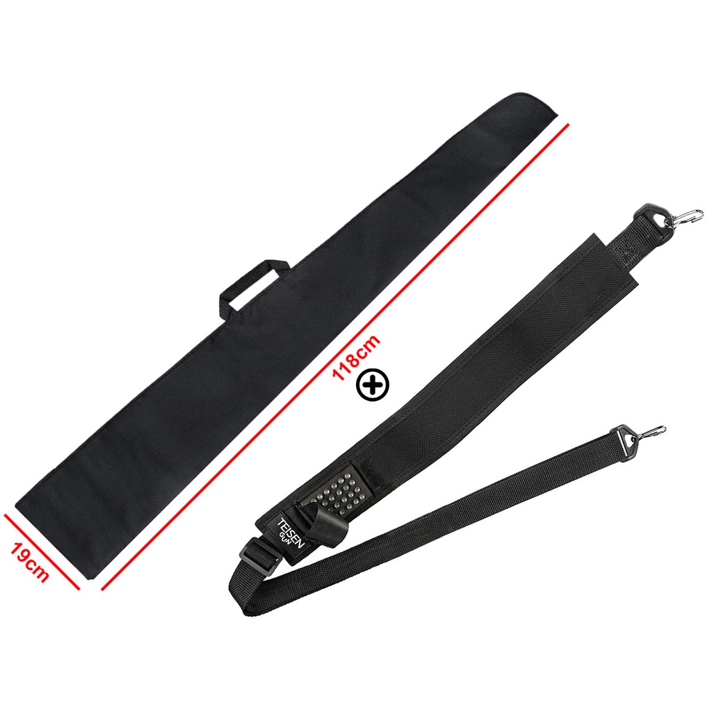 Bandoleira Regulável Pro C/ Porta Chumbinho e Capa Carabina Espingarda 118x19cm