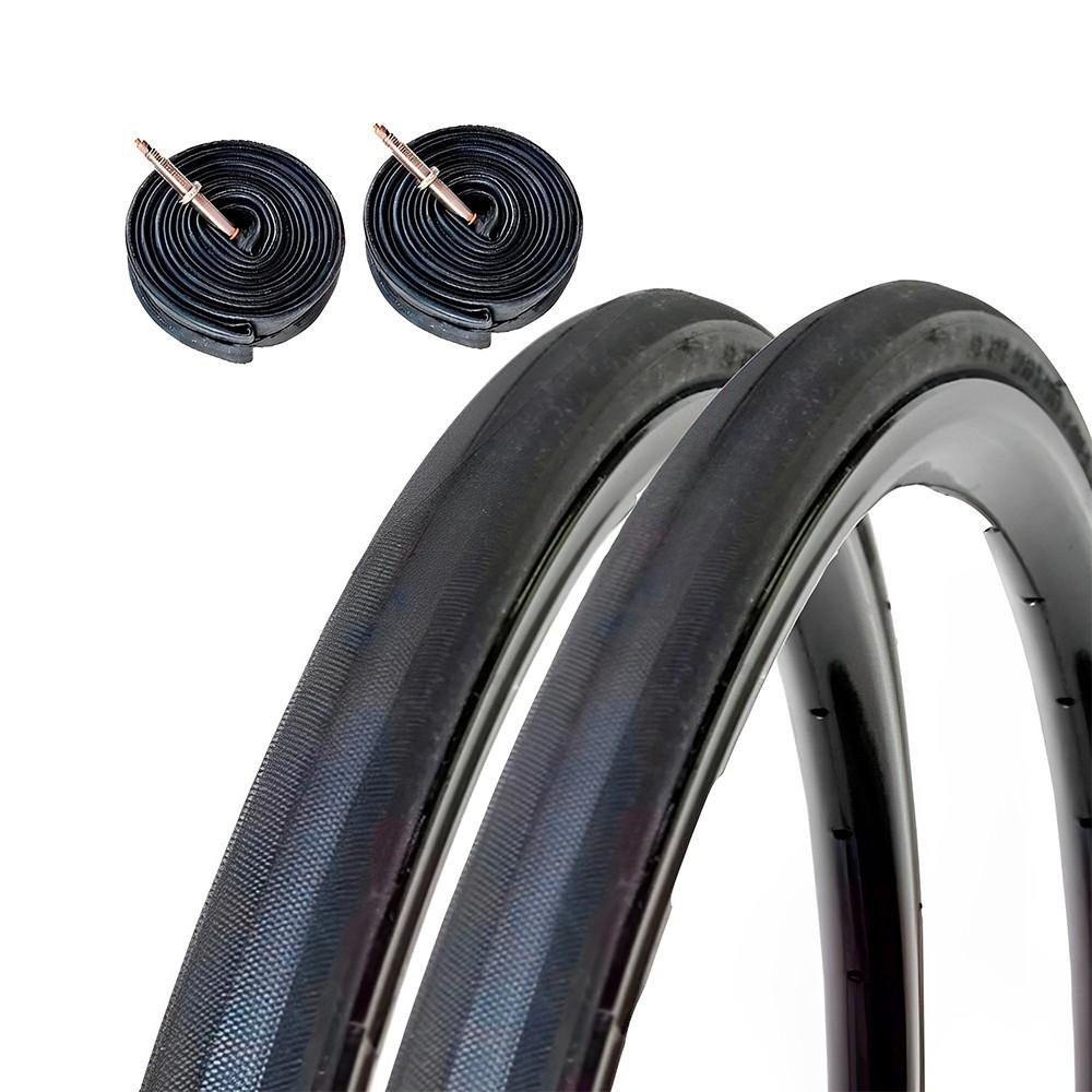 Kit Par Pneus Pirelli Corsa Pro Kevlar 700x23 + 2 Câmara Bico Fino Kenda