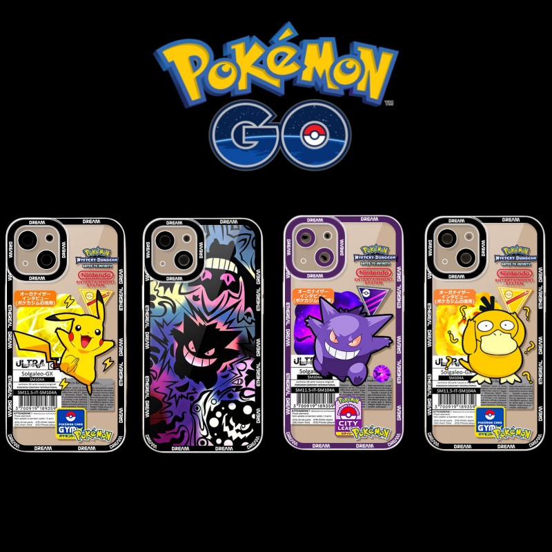 Jogo Anime Pokemon Pikachu Roxo Gengar Psyduck Capa Estampa Para Redmi Note  7 8 9 10 11 Pro 9A 9C 10A Desenho Fofo De Celular Em Silicone Transparente  - Corre Que Ta Baratinho