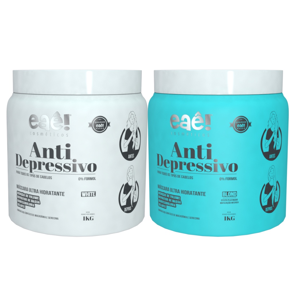 Botox Capilar Orgânico Redutor De Volume Ultra Hidratante NanoTecnologia 1kg 0% Formol Eaê Cosméticos