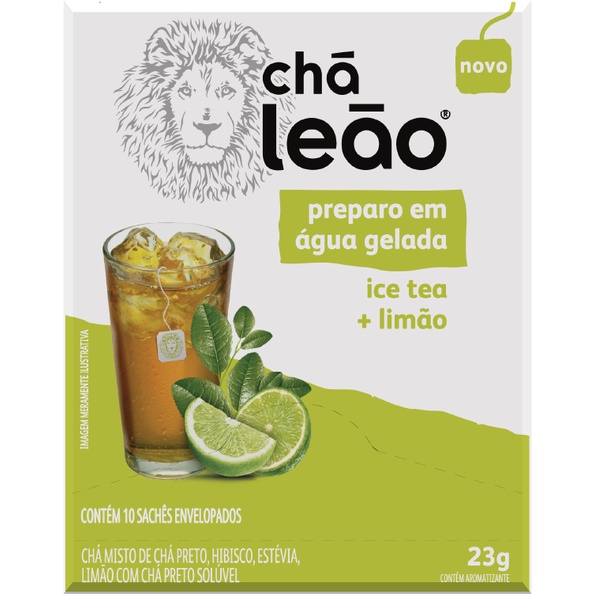 Chá Leão Água Gelada - Ice Tea E Limão 10 Sachês - Food & Beverages