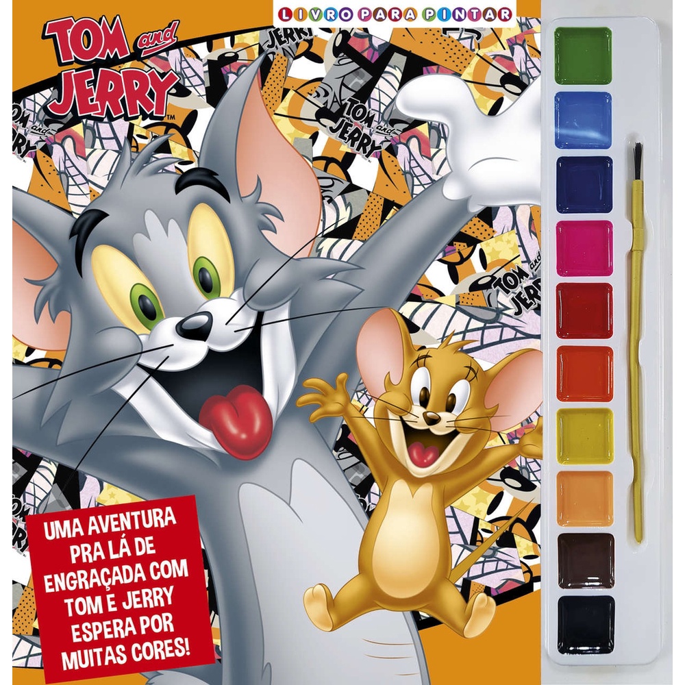 Tom e Jerry Livro para Pintar com Aquarela