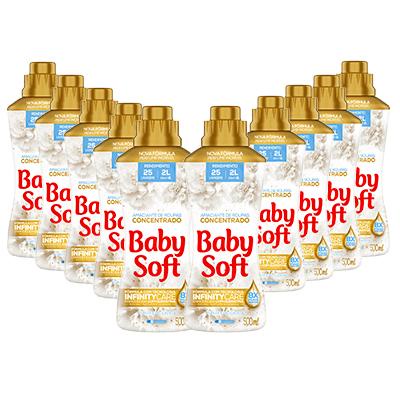 Kit 10 Amaciante Concentrado Baby Soft Pureza e Delicadeza 500ml em Oferta na Shopee
