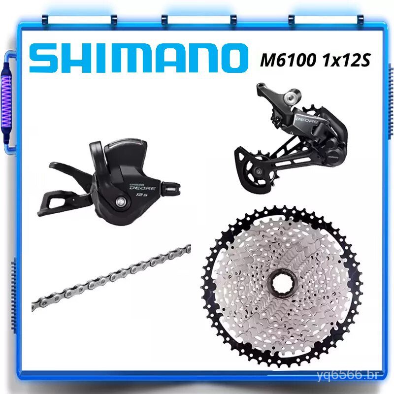 [Shimano deore M6100 1x12s Groupet SL-M6100-R Alavanca De Câmbio Direita RD SGS Sombra CN sol 46t 50t 52t Cassete 12v