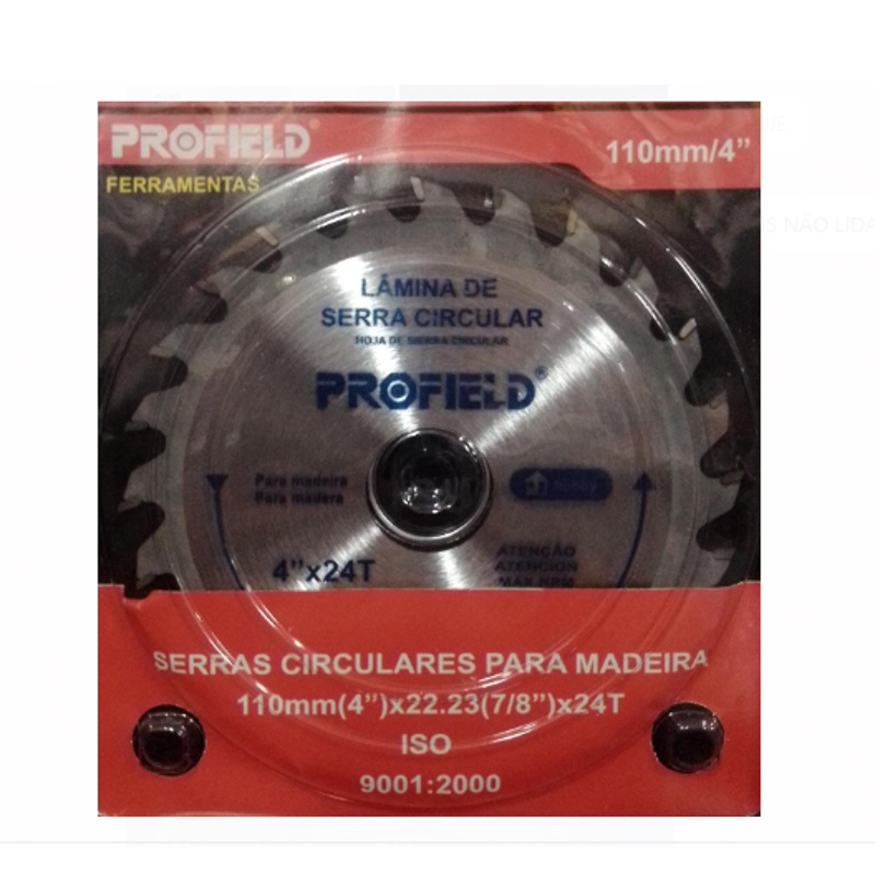 Disco Serra Circular Madeira 110mm 4" x 24 Dentes Profield