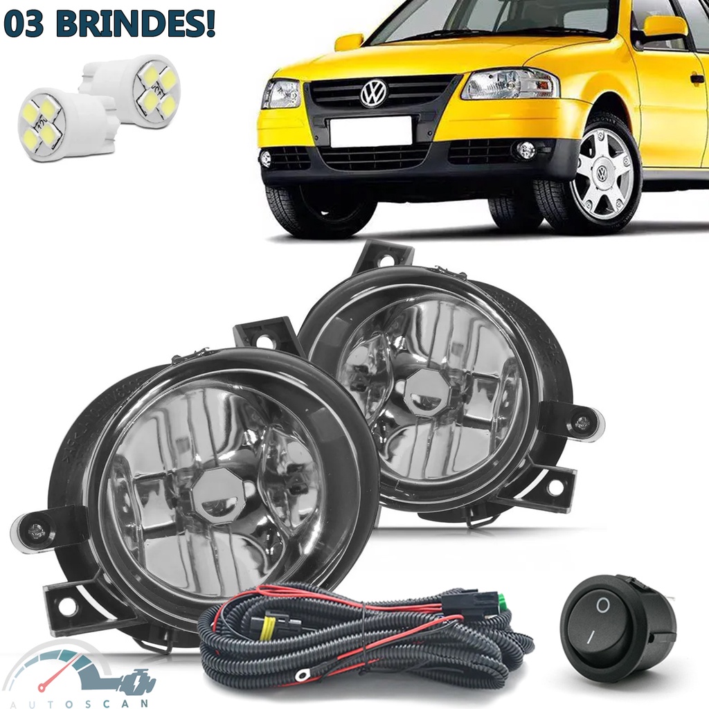 Kit Farol De Milha Neblina Gol Saveiro Parati G4 2006 A 2014 Botão Alternativo Escorrega o Preço