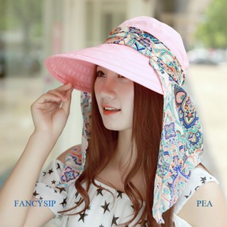 FANCYSIP Chapéu De Sol Feminino De Verão Exterior Anti UV Praia Protetor Solar Dobrável Com Impressão Floral Aba Larga Pescoço