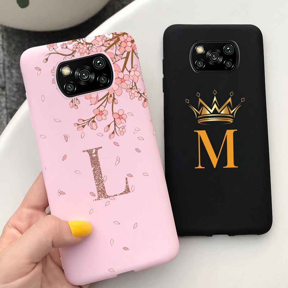Xiaomi POCO X3 Pro Capa De Silicone Macio Moda Coroa Letras X3Pro nfc TPU em Oferta na Shopee