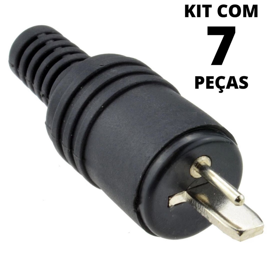 7un Conector Plug Paf Din 2 Pinos Macho Vitrola Antiga C&B Conectores