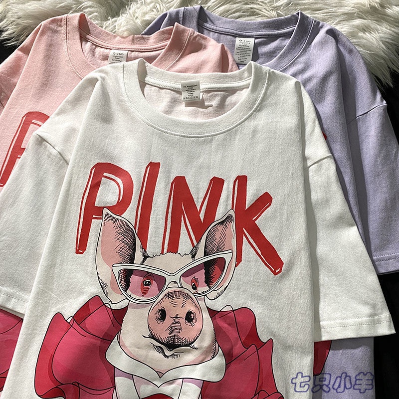 Sudadera Con Capucha De Cerdo Con Estampado De Dibujos Animados Para Adolescente, Suéter De Gran Tamaño, Estética Gótica, Kpop, Ropa Kawaii Con Bolsillo / Sudaderas Y Suéteres