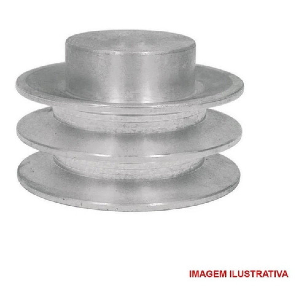 Polia De Aluminio 2 Canais Perfil B 100 Mm Mademil