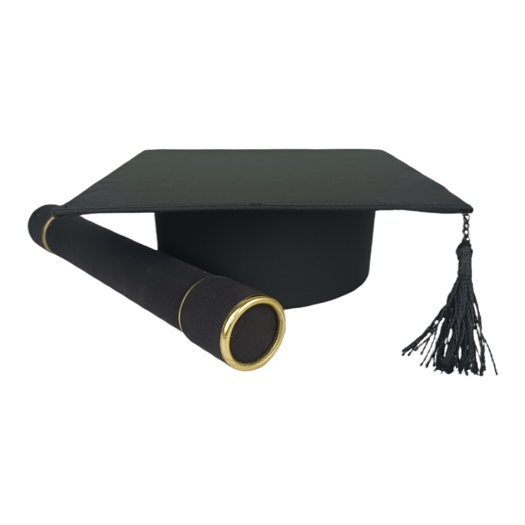 Capelo E Canudo De Formatura Preto Adulto em Oferta na Shopee