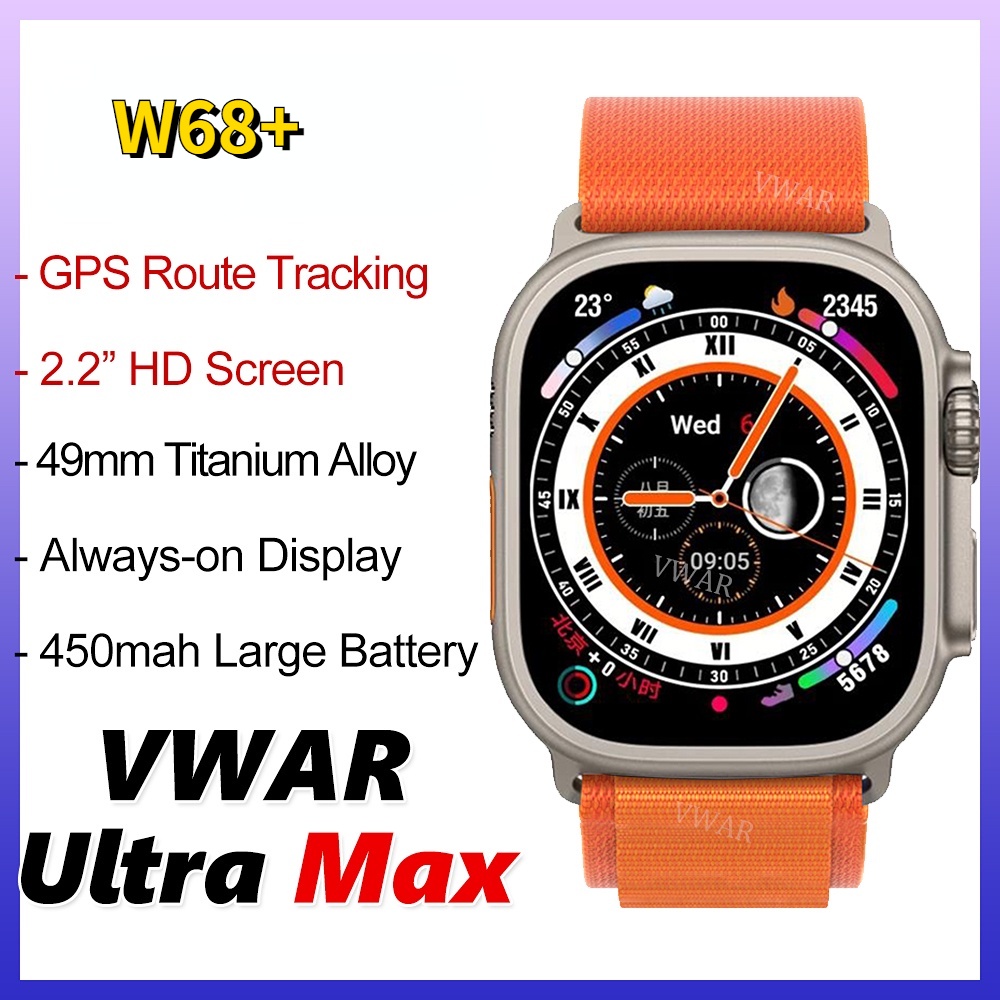IWO W68 + Ultra Max Smart Watch 1 : 1 49mm Tamanho 2.2 Polegadas Tela ...