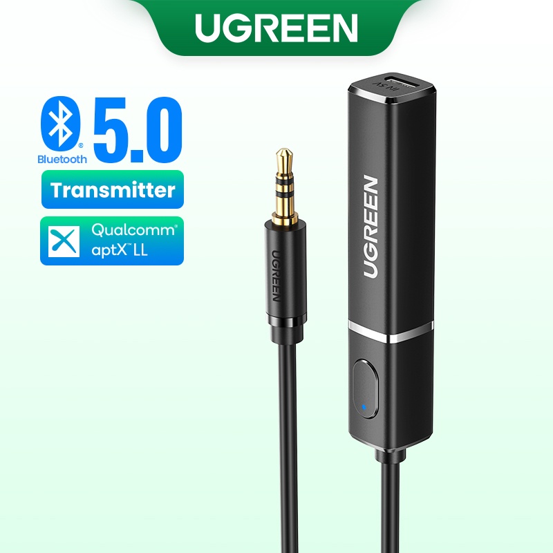 UGREEN Bluetooth Transmitter 5.0 4.2 Dual Link Audio Adapter with Mic (3.5mm)