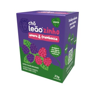 Chá Leãozinho Sabor Framboesa & Amora Kids 10 sachês de 2,3g - Chá Leão