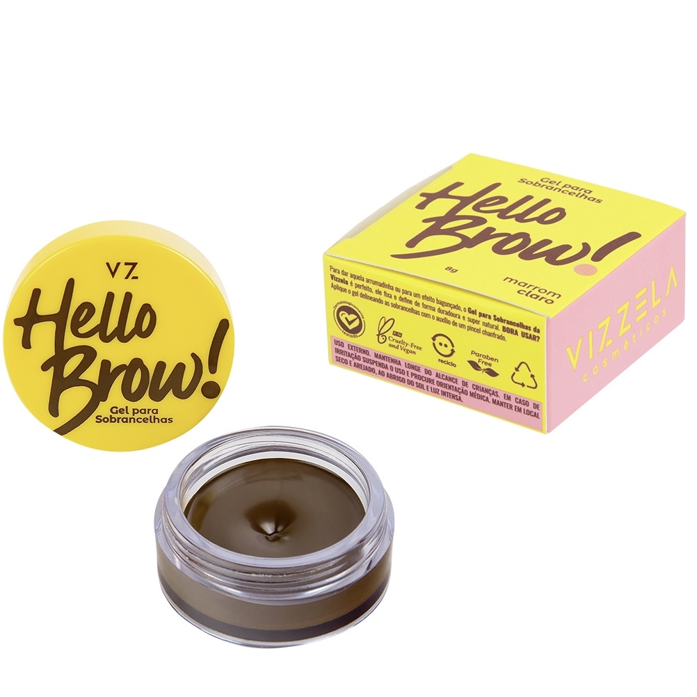 Gel de Sobrancelhas Hello Brow Vizzela Vegano | Shopee Brasil