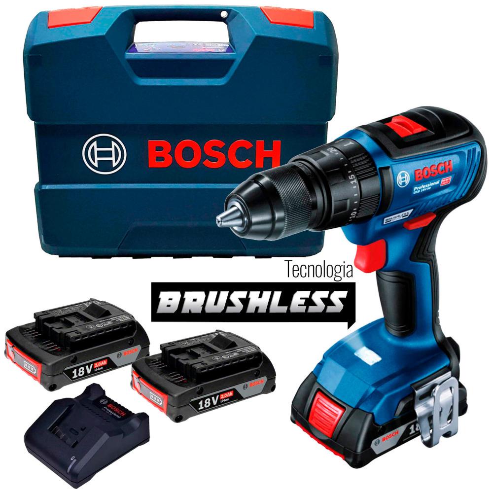 Parafusadeira Furadeira de Impacto Bateria 18V Motor Brushless 2 ...