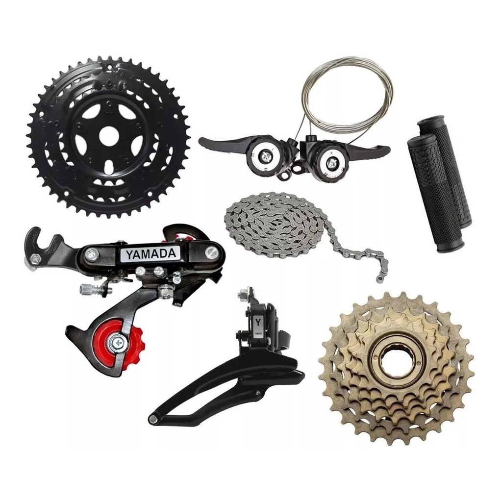 Kit Relação 18 Marchas Bicicleta Completo 18v Yamada Bike