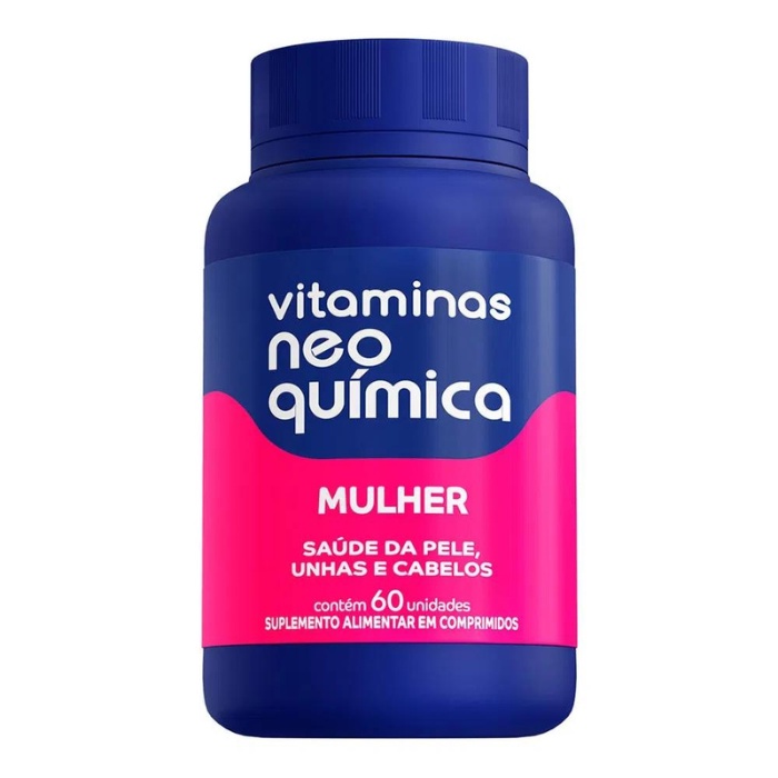 Vitaminas Neo Química Mulher Saúde da Pele, Cabelo e Unhas C/60 Comprimidos 