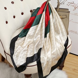 Lenço De Seda Quadrado 90 * Bandana De Cabeça De 90CM Para Mulheres Impressão Mão E Invólucro Xale
