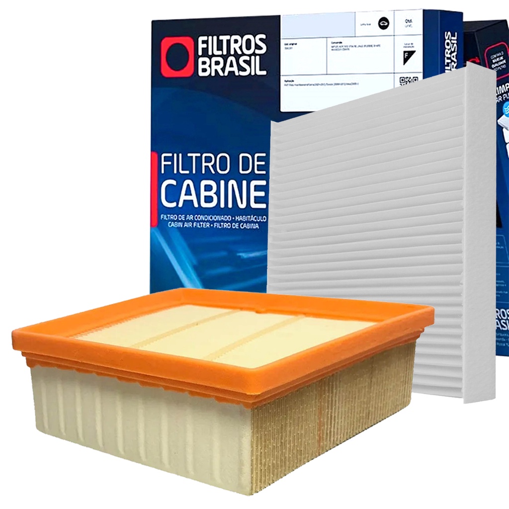 Kit Filtros De Ar Motor E Cabine Ar Condicionado Ford New Fiesta Ka Ecosport 2012 2013 2014 2015