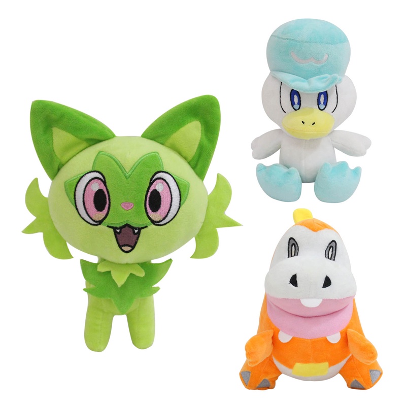 22-30cm Anime Pokemon Scarlet E Violeta Paldéia Region Sprigatito Quaxly Fuecoco Kawaii Brinquedos De Pelúcia Boneco Recheado Macio Para Crianças Presentes De Aniversário De Natal em Oferta na Shopee