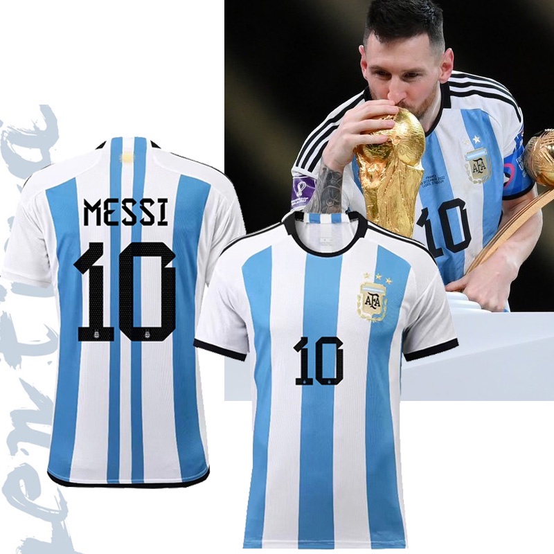 Argentina Messi Jersey Set - Children and Adults - Boys - Men - Football Jersey - Football Gifts - Sports T-Shirt - Sportswear