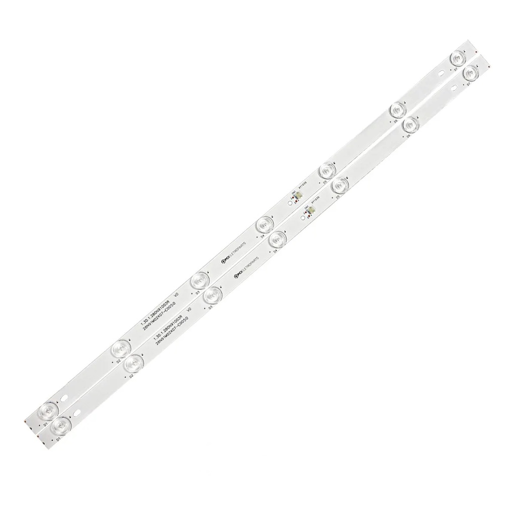 Kit Barras de Led Compatível com Philco PH28N91 DSGW - Kit 2 Barras c/ 7 Led's de 3V