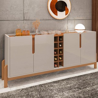 Aparador Buffet Sala Lizz 190cm com Pés de Madeira Maciça