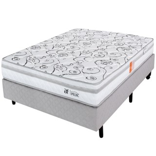 Cama Box Casal Colchão Ortopédico Espuma D28 138x188x56cm BF Colchões