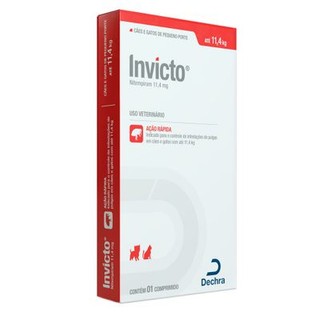 Antipulgas Para Cães e Gatos Invicto 11,4mg 1 Comprimido em Oferta na Shopee