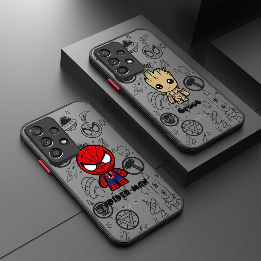 Capa De Celular Fosca Homem-Aranha Para Samsung Galaxy A73 A72 A71 A70 A53 A52 A51 A50 A42 A33 A32 A31 A30 A22 A21S A20S A12 A12 A10S A10S A10S A10 A10S 5G