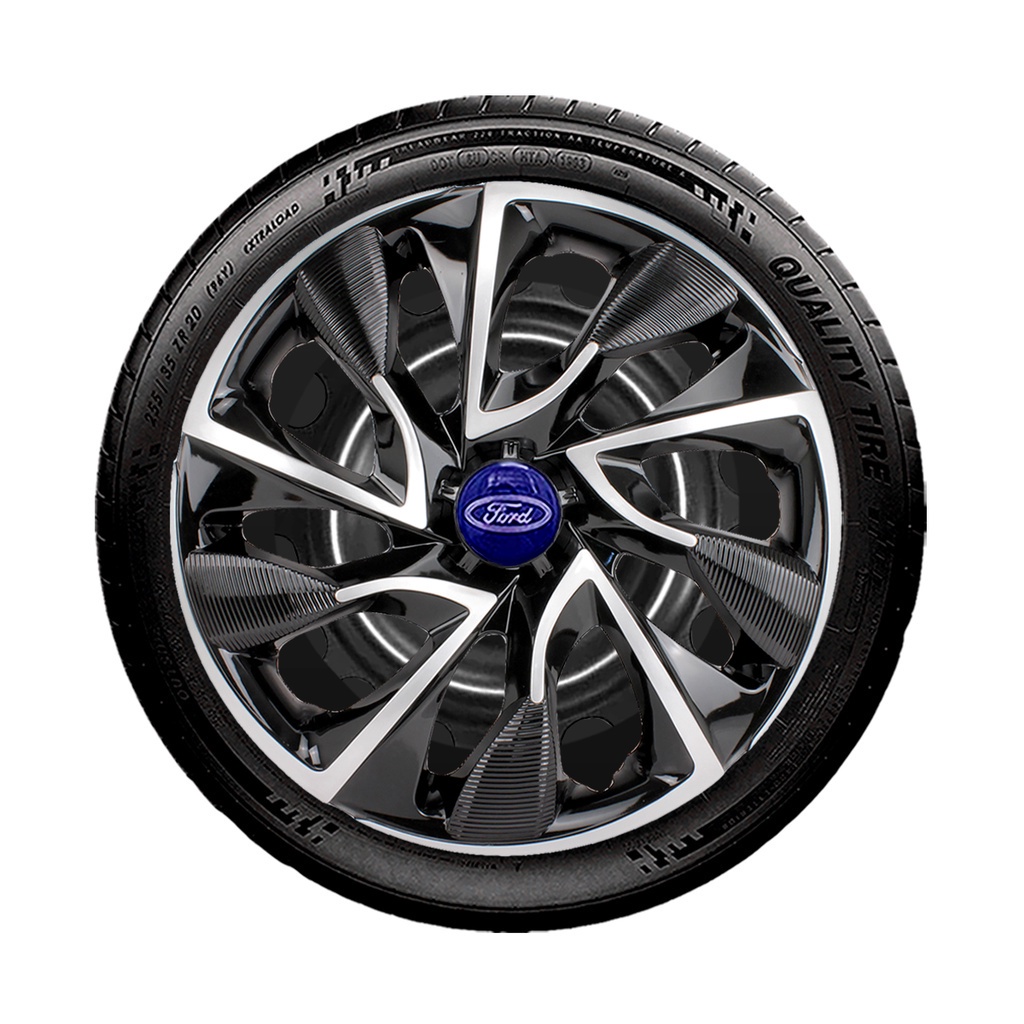 Calota Esportiva Ds4 Aro 14 Preta / Prata Ford Ka Fiesta