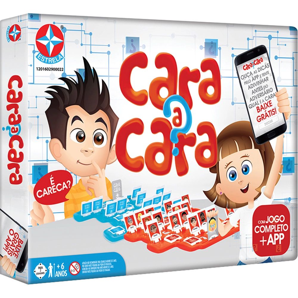 JOGO DE MESA CARA A CARA COM APLICATIVO ESTRELA