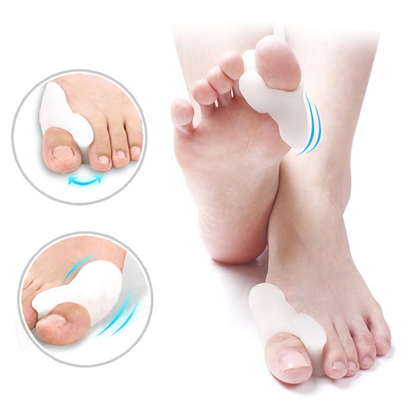 Joanete Protetor Ortopédico Corretor de Silicone Gel Corretivo Separador Dedos Pés Dedão Par Hallux Valgus Palmilha