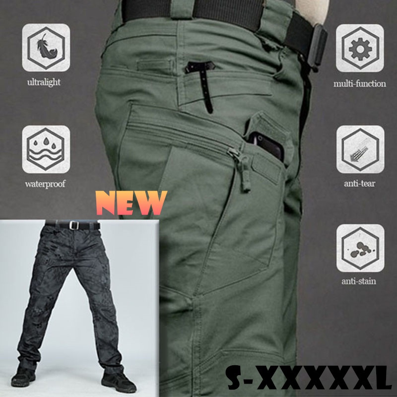 Calça Tática Masculina De Bolso Múltiplo Tacitcal Militar Cargo Fino Gordo