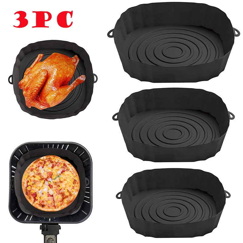 Forma Silicone Pra Fritadeira Air Fryer forno Micro-ondas Com Alça cesto