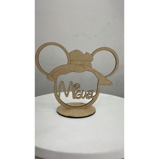 Centros De Mesa Mickey Mouse Safari  Nome Personalizado Enfeite Festa