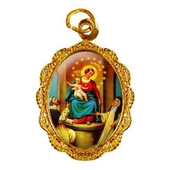 Kit Medalhas de Alumínio - Nossa Senhora Do Rosário Dourado