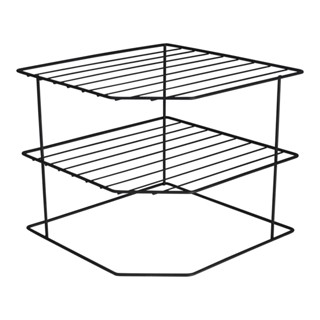 Suporte De Pratos Horizontal Versátil 3 Níveis Preto Bel Suporta 18 Pratos Ou 10Kg Distribuído Feito Em Aço Carbono