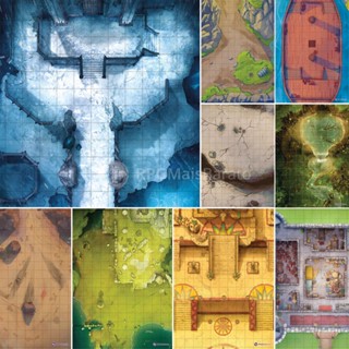 Mapas de Batalha - Dupla Face - 30 x 42 cm [RPG]