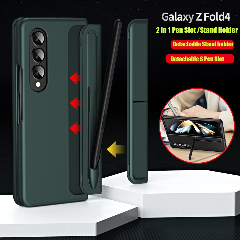 Com S Pen Capa De Celular Para Samsung Galaxy Z Fold 4 3 5g Suporte