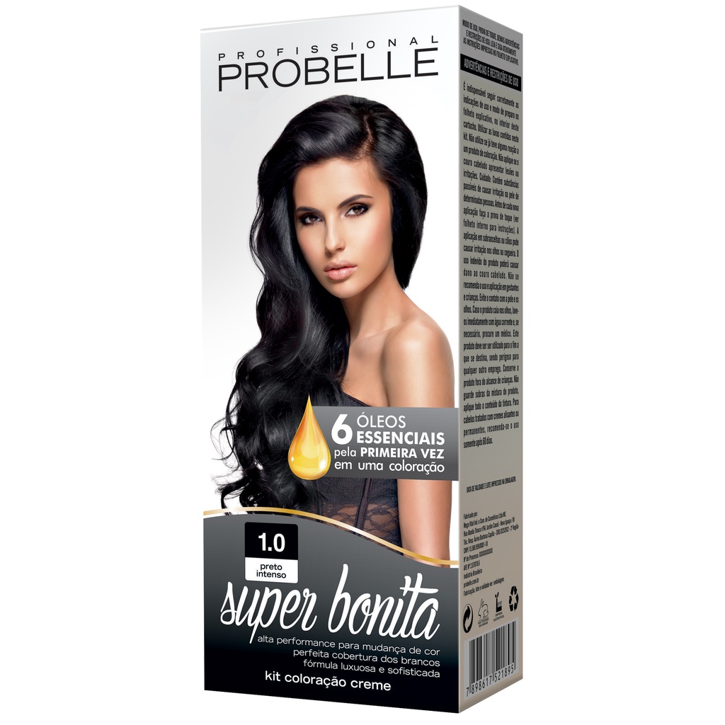 Coloração Super Bonita 50g 1.0 - Preto intenso Probelle probelle