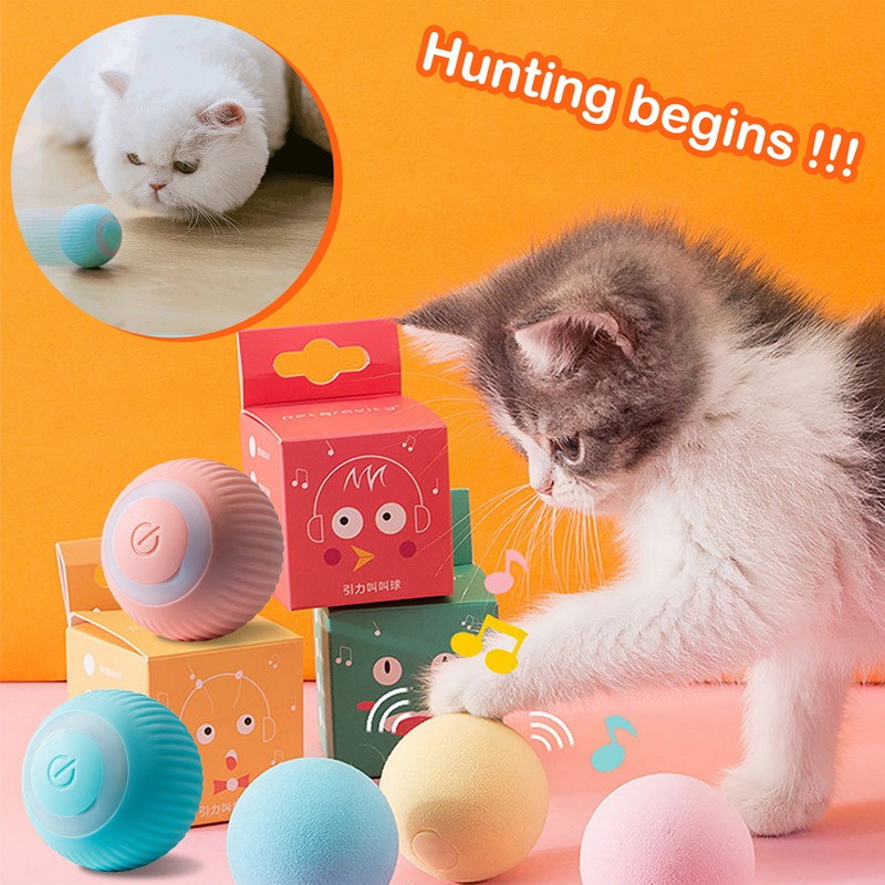 Compra online de Brinquedos elétricos inteligentes da bola do gato  brinquedos de rolamento automático do gato para gatos que treinam  brinquedos auto-moventes do gatinho para o jogo interativo interno