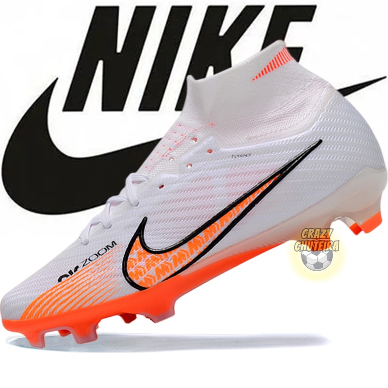 Chuteira Novo Air Zoom Mercurial Superfly IX Elite FG Chuteira de Campo ...