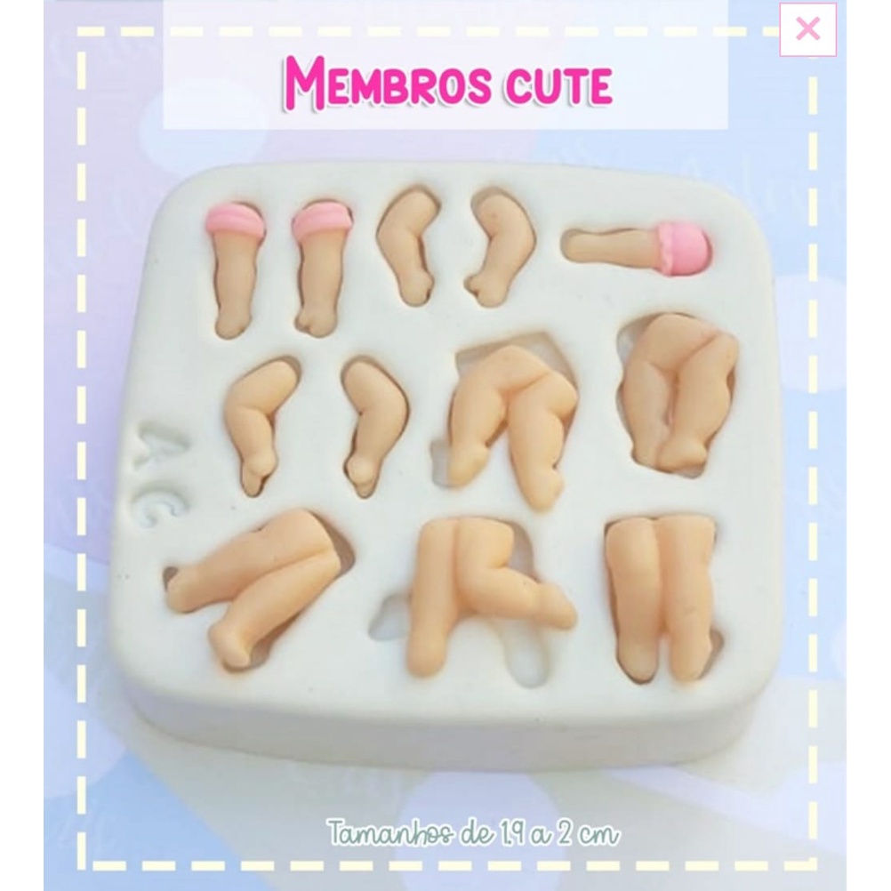 Molde Membros Cute Artes da Cris